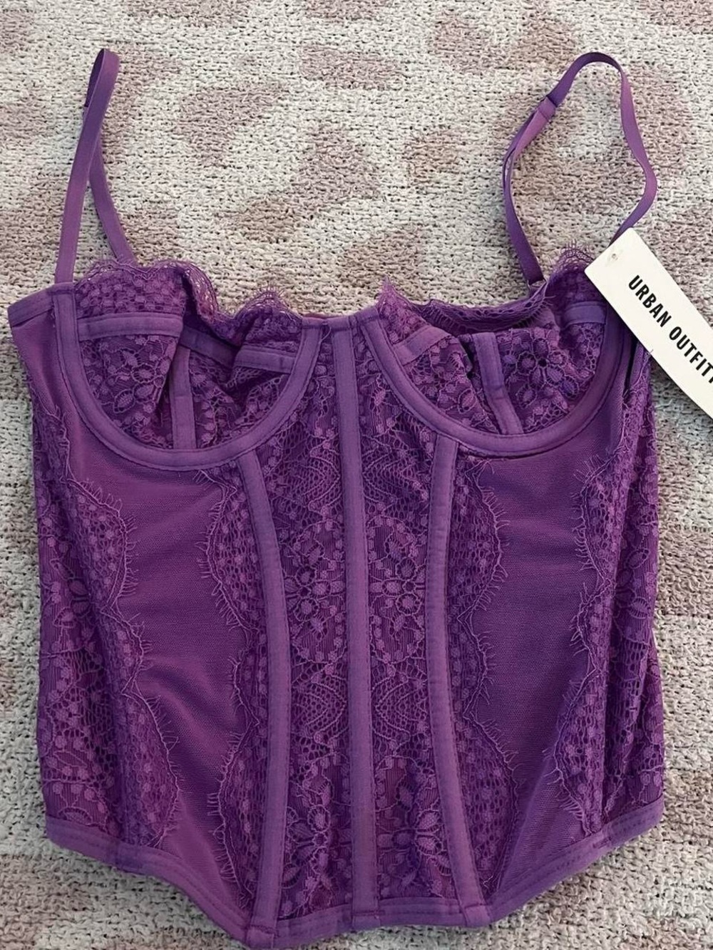 Urban Outfitters Purple Lace Corset Top